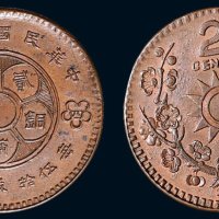 中华民国十九年（1930年）党徽图贰分铜辅币