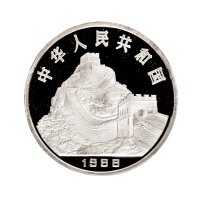 1988年中国人民银行发行戊辰（龙）年双龙戏珠纪念银币