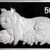 2007年丁亥(猪)年生肖纪念银币5盎司 PCGS Proof 69