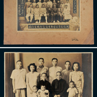 民国三十四年（1945年）鸿记股票公司暨有记商行职员合影及银行职员生活照