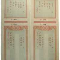 光绪三十年未使用支票2件 十品