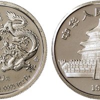 戊辰（1988年）生肖龙100元白金纪念币