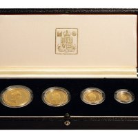 1987年英国胜利女神像1/10盎司、1/4盎司、1/2盎司、1盎司金币各一枚