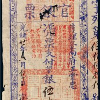 光绪二十一年（1895年）护理台南府正堂忠台南官银票“手写体”伍大员