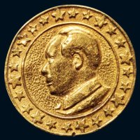五十年代国营天津金店秋季22K金毛主席像章