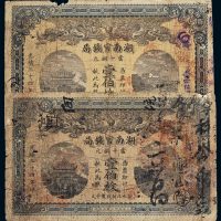 光绪三十四年（1908年）湖南官钱局当十铜元壹伯枚二枚