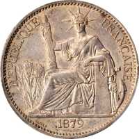 1879-A年坐洋五角银币 PCGS AU Details