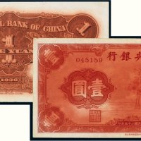 民国二十五年（1936年）中央银行壹圆（红牌坊）
