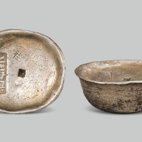 江苏“上海县”单排戳五两银锭