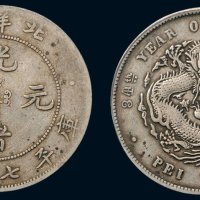 三十四年（1908年）北洋造光绪元宝库平七钱二分银币（LM465）