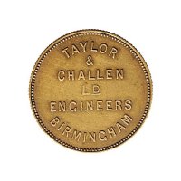 英国伯明翰造机器厂小型铜质广告章（直径23.5mm）