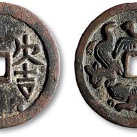 “大吉羊”背四灵花钱