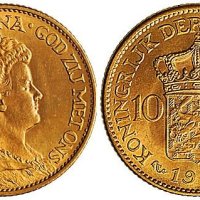 1913年荷兰女王像10盾金币