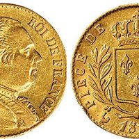 1814年法国路易十八世20法郎金币