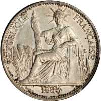1885-A年坐洋五角银币 PCGS AU Details