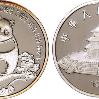 1987年熊猫纪念币50元银币