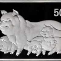 2007年丁亥(猪)年生肖纪念银币5盎司 PCGS Proof 69