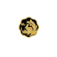 1999年中国人民银行发行己卯（兔）年梅花形生肖纪念金币