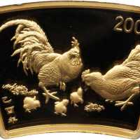 2005年乙酉(鸡)年生肖纪念金币1/2盎司扇形 PCGS Proof 69