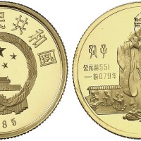 1985年孔子纪念金币100元