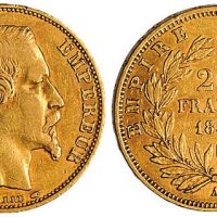 1854年法国拿破仑三世20法郎金币