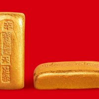 民国“辛天”、“宝茂丰记”、“足赤”一两金条