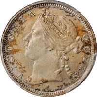 1866年香港贰毫 PCGS Proof 64+