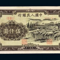 第一版人民币伍仟圆牧羊