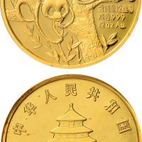 1988年熊猫纪念币12盎司1000元金币