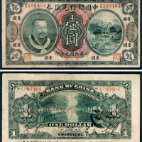 民国元年（1912年）中国银行兑换券壹圆