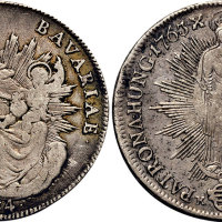 1763年、1764年德国巴伐利亚银币各一枚
