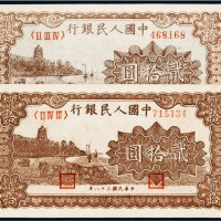 第一版人民币贰拾圆六和塔（棕面）