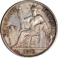 1879-A年坐洋半元银币 PCGS MS 63
