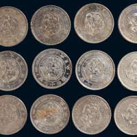 1880-1915年明治十三年至大正三年日本一圆银币一组二十七枚