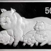 2007年丁亥(猪)年生肖纪念银币5盎司 PCGS Proof 69