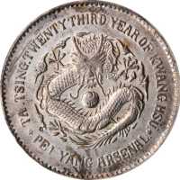 北洋造光绪23年壹圆 PCGS AU 53