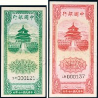民国三十年（1941年）中国银行壹毫、贰毫各一枚