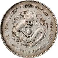 北洋造光绪23年壹圆圆眼 PCGS XF 40