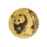 2001年中国人民银行发行熊猫金币