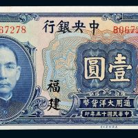 民国十五年（1926年）中央银行福建壹圆
