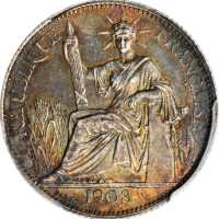 1903-A年坐洋20分银币 PCGS MS 65