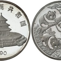 1990年熊猫币100元