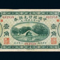 民国六年（1917年）中国银行兑换券张家口壹角