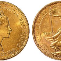 1987年女王像100POUNDS金币