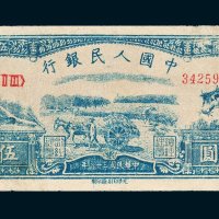 第一版人民币伍圆水牛