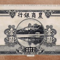农商银行壹圆黑色母模印样