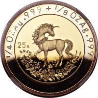 1994年独角兽纪念金币25元(1/4盎司) NGC PF 69