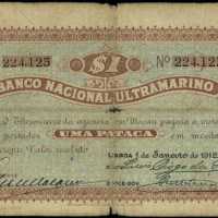 1912年大西洋国海外汇理银行一圆