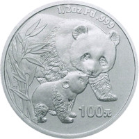 2004熊猫100元纪念钯金币