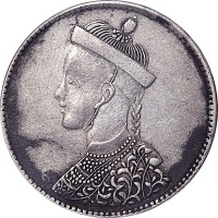 1795乾隆六十年西藏乾隆宝藏及1906四川省造有领直花卢比